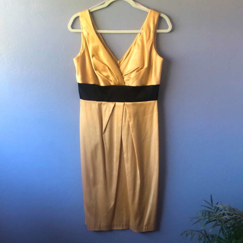 Donna Ricco black and gold cocktail dress